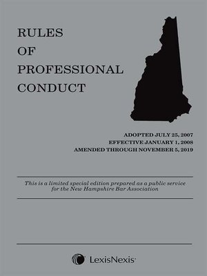 cover image of New Hampshire Rules of Professional Conduct (NHBA)